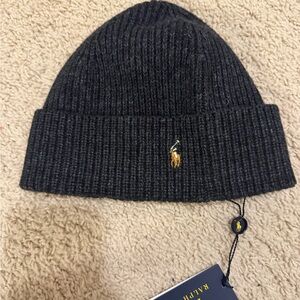 Polo by Ralph Lauren Dark Gray Knit Beanie
